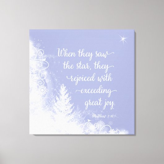 クリスマス – 彼らが星を見たとき キャンバスプリント (正面)