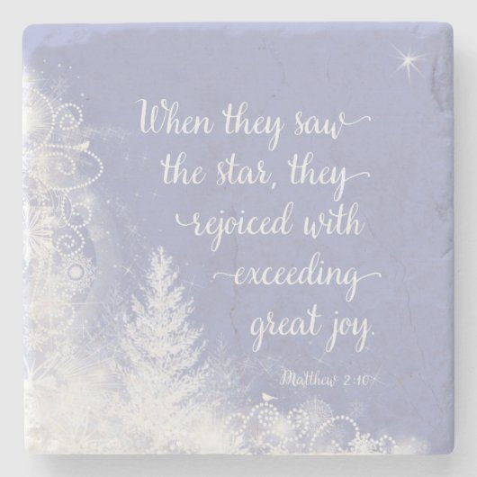クリスマス – 彼らが星を見たとき ストーンコースター (正面)