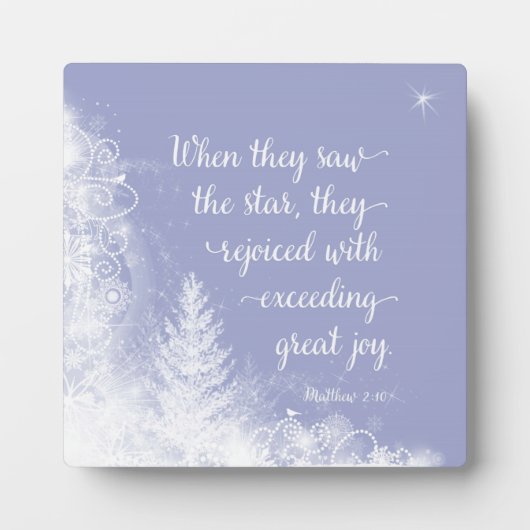 クリスマス – 彼らが星を見たとき フォトプラーク (正面)