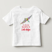 クリスマス 恐竜 パーソナライズ 男の子 名前 トドラーTシャツ (正面)