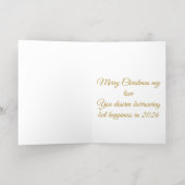 クリスマス 愛が詰まったハート 箔グリーティングカード (内側レイダウン)