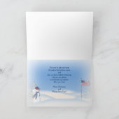 クリスマス-愛国心が強い-甥-雪だるまか挨拶 シーズンカード (内部)