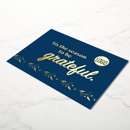 クリスマス 感謝する季節です 箔シーズンカード (回転した状態)