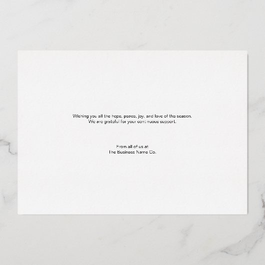 クリスマス 感謝する季節です 箔シーズンカード (裏面)