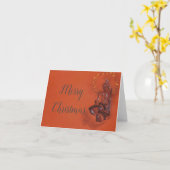 クリスマス 手描き カード (黄色い花)