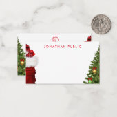 クリスマス 手書き モノグラム シンプル テンプレート (正面/裏面インサイチュ)