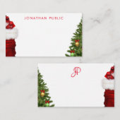 クリスマス 手書き モノグラム シンプル テンプレート (正面/裏面)