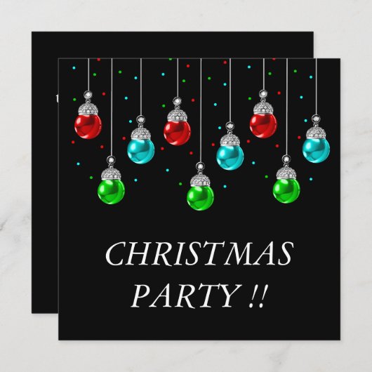 クリスマス 招待状 (正面/裏面)