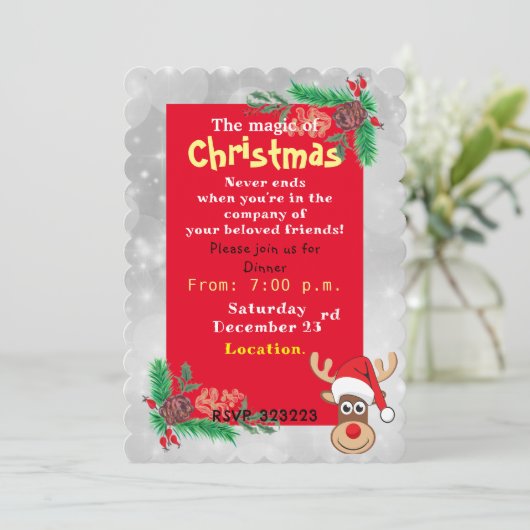 クリスマス 招待状 (スタンド正面)