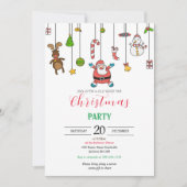 クリスマス 招待状 プリント 現代風 (正面)