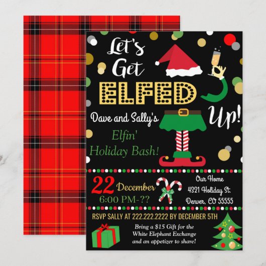 クリスマス·招待状 招待状 (正面/裏面)