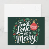 クリスマス 教える 愛 で喜びにあふれて Xmas 先生 (正面/裏面)