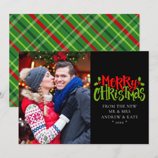 クリスマス 新しいMr＆Mrs フォト (正面/裏面)