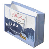 クリスマス |新年おめでとう |サンタのカスタマイズ ラージペーパーバッグ (正面アングル)