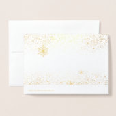 クリスマス |新年おめでとう |サンタのカスタマイズ 箔カード (裏面封筒付き)