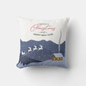クリスマス |新年おめでとう |サンタのプレゼント クッション (正面)