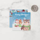 クリスマス/新年おめでとう ノートカード (正面/裏面インサイチュ)