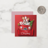 クリスマス/新年おめでとう ノートカード (正面/裏面インサイチュ)