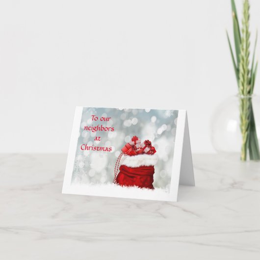 *クリスマス/新年のご挨拶* 隣人 カード (正面)