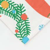 クリスマス、新年のアイコンセット。冬休みビント フリースブランケット (角)