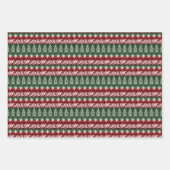 クリスマス、新年のカラフル ラッピングペーパーシート (正面)