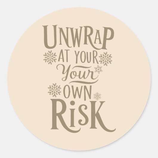 クリスマス | 新年のステッカー ラウンドシール (正面)