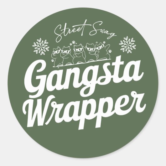 クリスマス | 新年のステッカー ラウンドシール (正面)