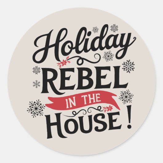 クリスマス | 新年のステッカー ラウンドシール (正面)