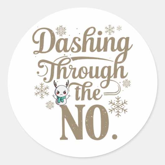 クリスマス | 新年のステッカー ラウンドシール (正面)