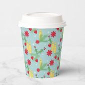 クリスマス、新年のパターン。 紙コップ (左)