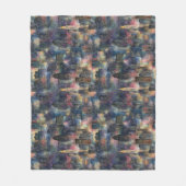 クリスマス&新年の水彩画のシカゴ フリースブランケット (正面)