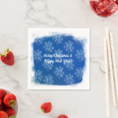 クリスマス、新年の雪 スタンダードカクテルナプキン (インサイチュ)