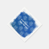 クリスマス、新年の雪 スタンダードカクテルナプキン (角)