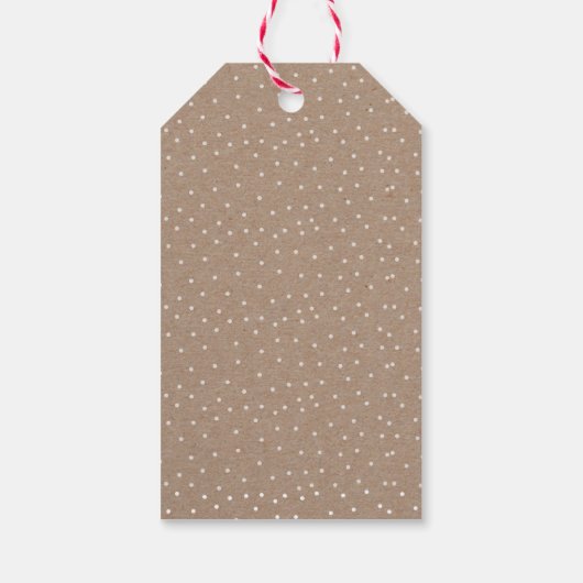 クリスマス&新年タイポグラフィクラフト紙素朴 ギフトタグ (裏面)