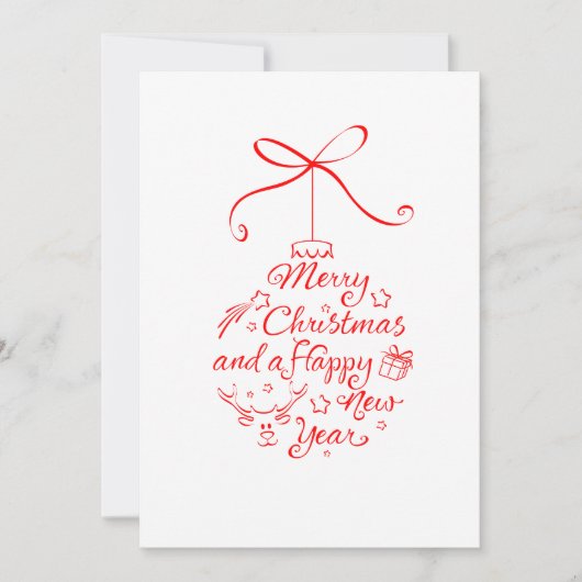 クリスマス&新年レタリングクリスマス シーズンカード (正面)