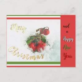クリスマス&新年レッドベリーのお客様。ポストカード ポストカード