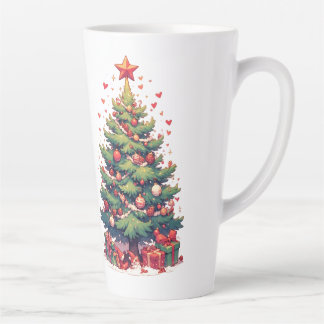 クリスマス、新年、サンタクロース カフェラテマグ