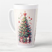 クリスマス、新年、サンタクロース カフェラテマグ (左アングル)