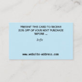 クリスマス、新年、ネズミ 名刺 (裏面)