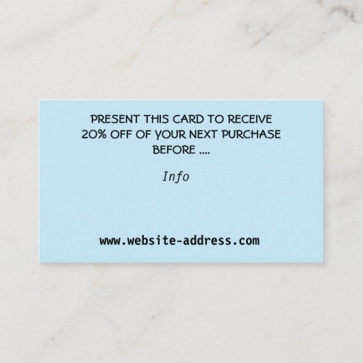 クリスマス、新年、ネズミ 名刺 (裏面)