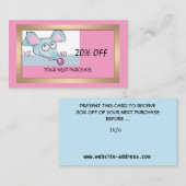 クリスマス、新年、ネズミ 名刺 (正面/裏面)