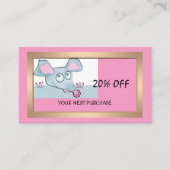 クリスマス、新年、ネズミ 名刺 (正面)