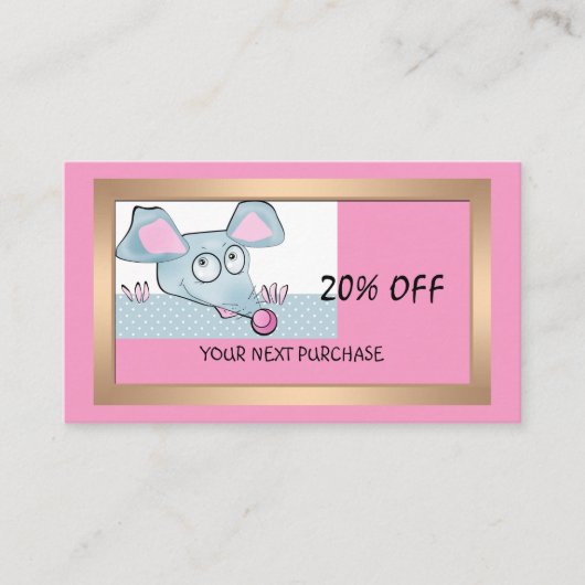 クリスマス、新年、ネズミ 名刺 (正面)