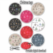 クリスマス,新年,レトロ,ヴィンテージ シール (正面)