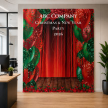 クリスマス 新年 企業パーティーバックドロップ