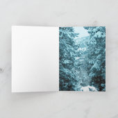 クリスマス，新年，休日 – 雪の木々 シーズンカード (内部)