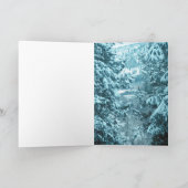 クリスマス，新年，休日 – 雪の木々 シーズンカード (内部)