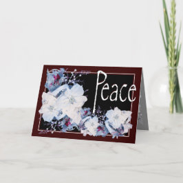 クリスマス、新年、祝日-ポインセチアカード シーズンカード