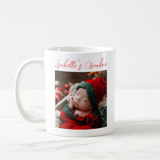 クリスマス 新生児 祖母 コーヒーマグカップ (左)