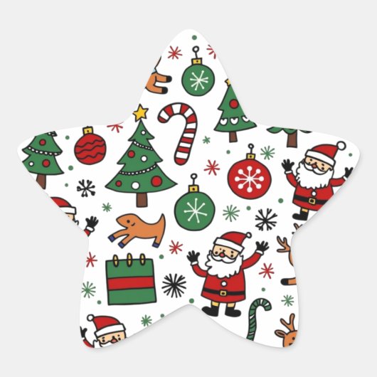 クリスマス 星シール (正面)